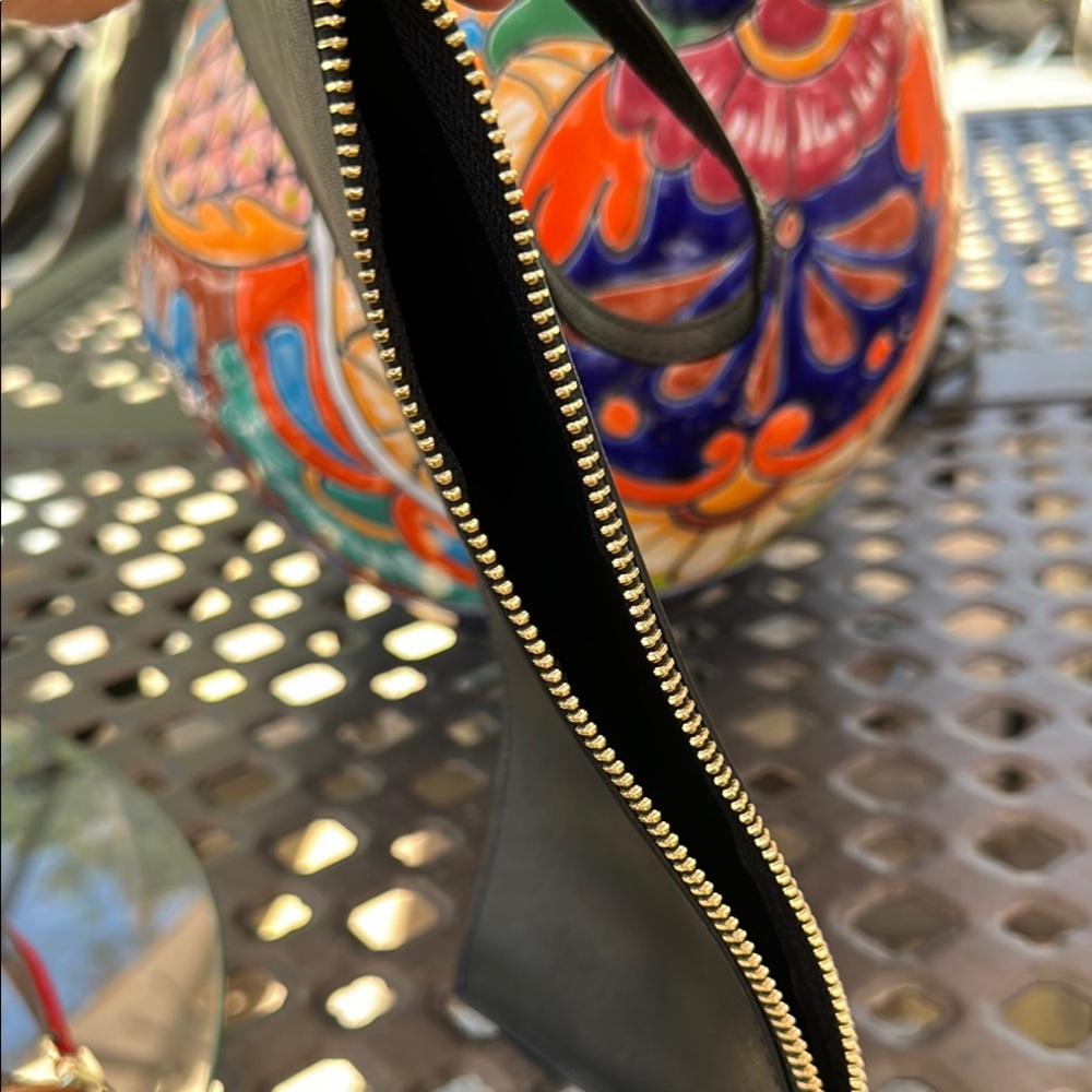 Michael Kors Black Clutch with Gold Hardware - Picture 4 of 5
